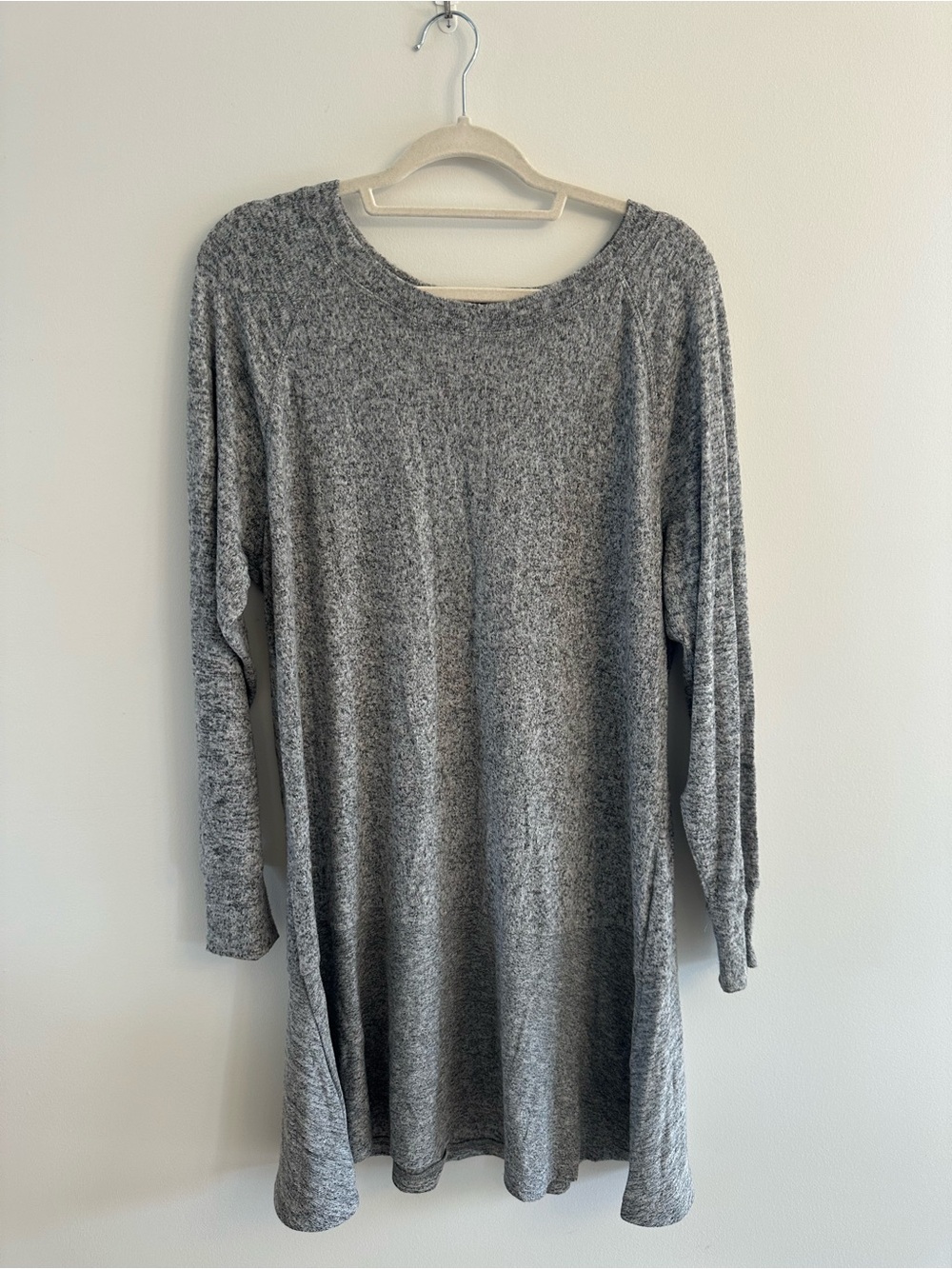 Charlie Paige Cozy Grey Long Sleeve Dress Size Large
